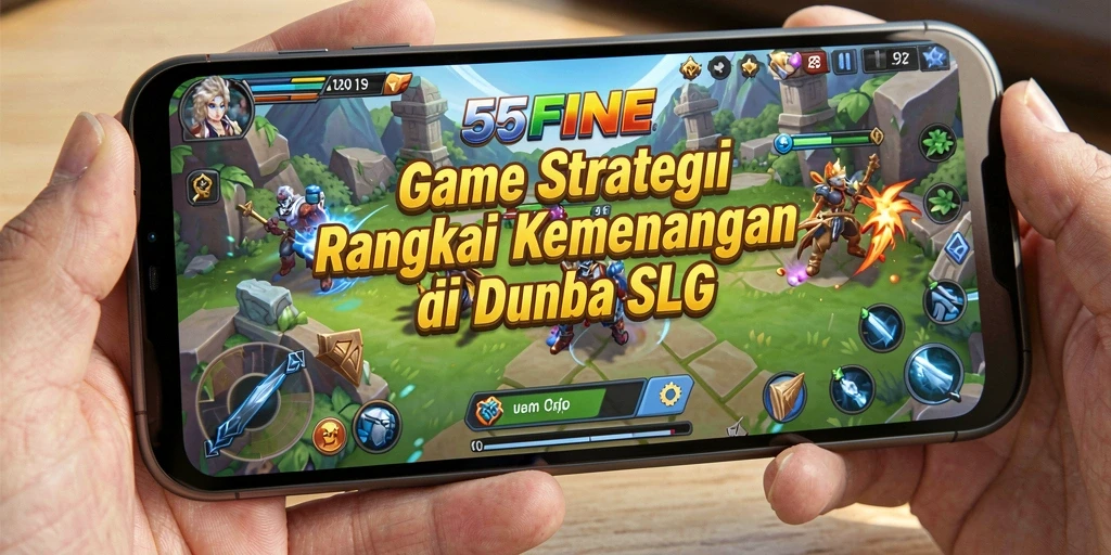 Screenshot gameplay 55FIVE menampilkan pertempuran strategis yang menarik.