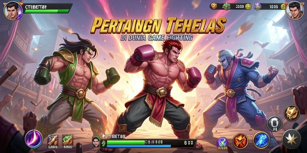 Screenshot utama CITIBET88 menampilkan pertarungan seru antar karakter.
