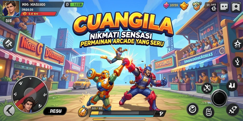 Screenshot gameplay CUANGILA yang penuh aksi dan tantangan.