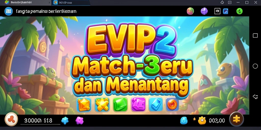 Tampilan gameplay seru dari EVIP2 dengan warna-warna cerah.