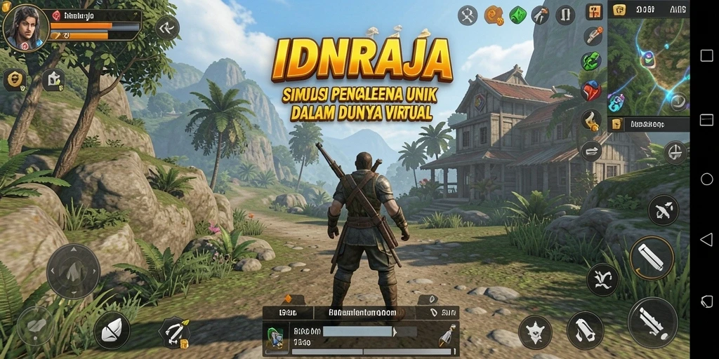 Tangkapan layar menunjukkan pemain menikmati pengelolaan sumber daya dalam IDNRAJA.