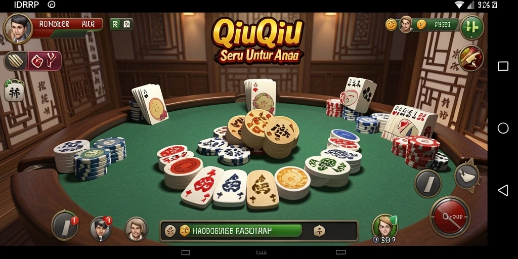 Tampilan gameplay QiuQiu yang menarik dan interaktif.
