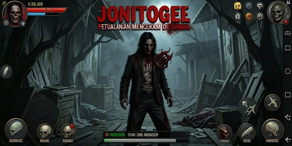 Tampilan menyeramkan dalam gameplay JONITOGEL yang mendebarkan.