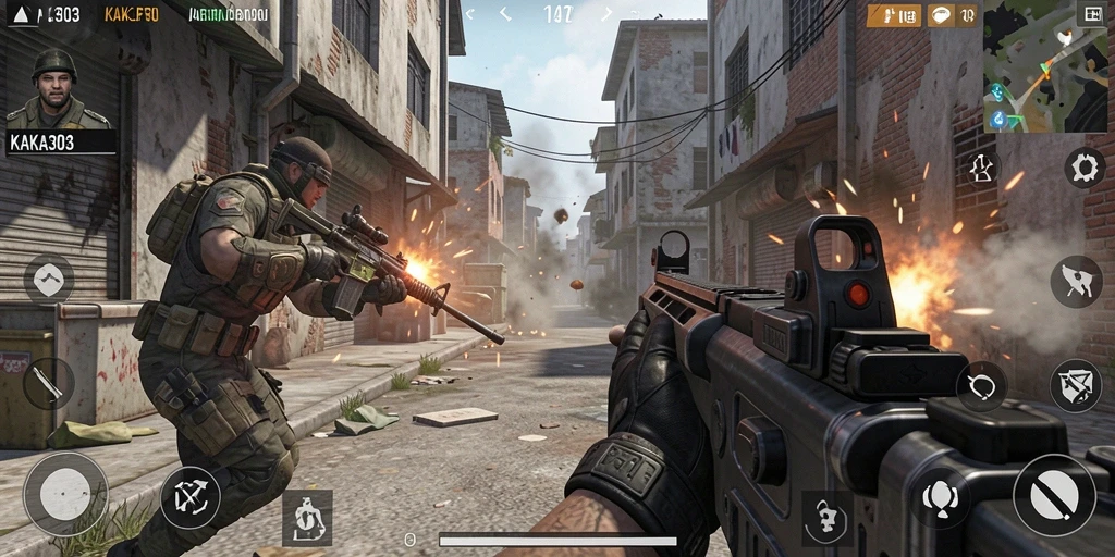 Gameplay seru KAKA303 dengan aksi tembak-menembak yang intens.