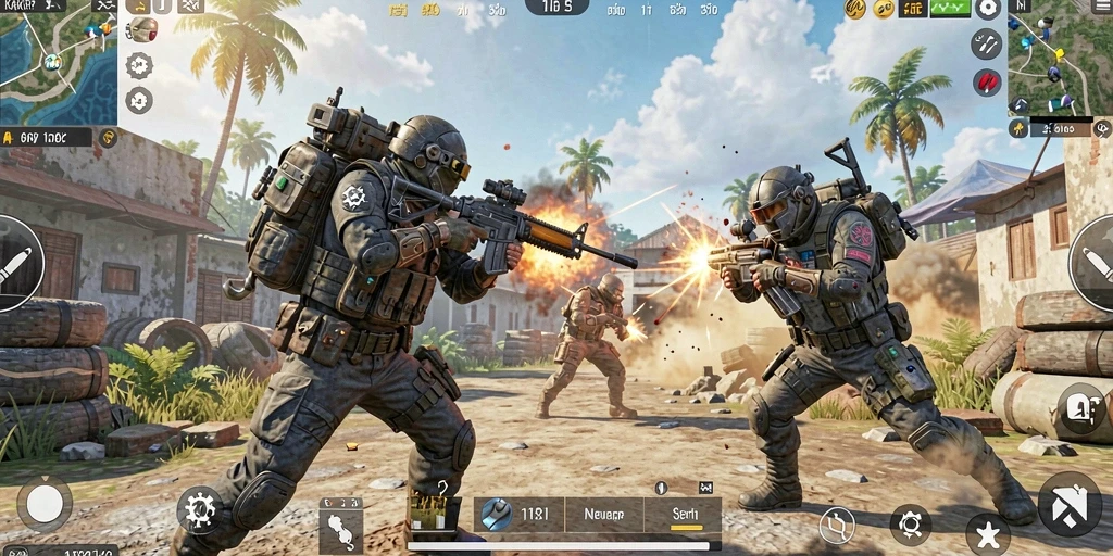 Gameplay KAKRP yang intens dan mendebarkan saat pertempuran.