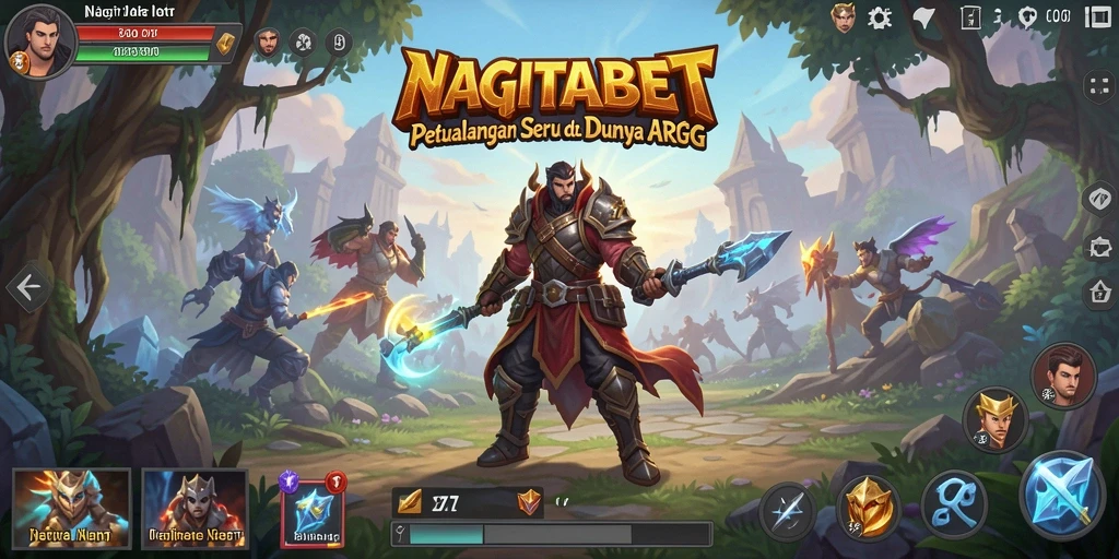 Tampilan seru gameplay NAGITABET dalam pertempuran ARPG.