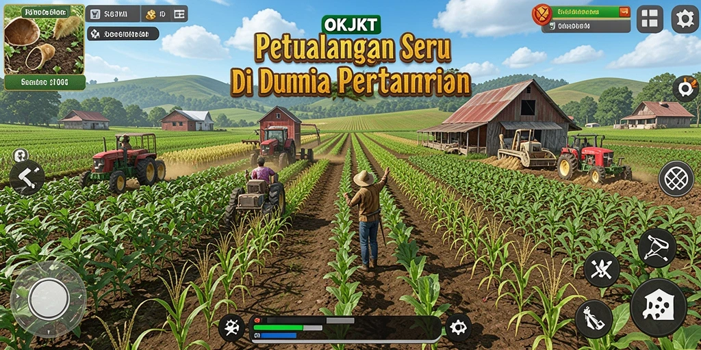 Gameplay seru dengan kegiatan bertani yang menyenangkan.