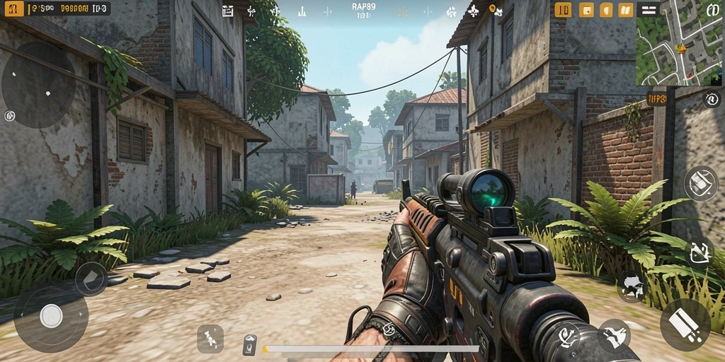 Tampilan gameplay action-packed dalam RAP89 dengan grafik tinggi.