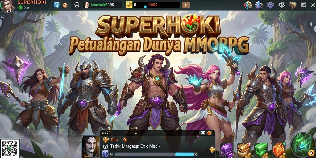 Tangkapan layar menampilkan aksi pertarungan seru dalam dunia fantasi SUPERHOKI.
