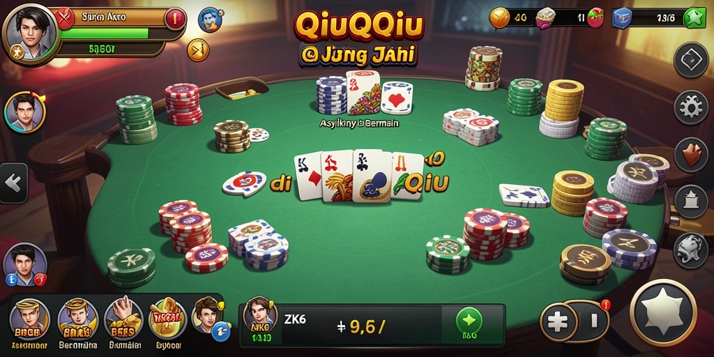Tampilan gameplay QiuQiu di ZK6 yang seru dan kompetitif.